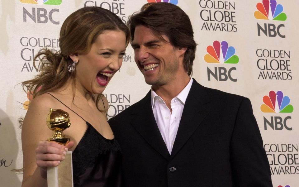 Tom Cruise with Kate Hudson at the 2001 Golden Globes - AP