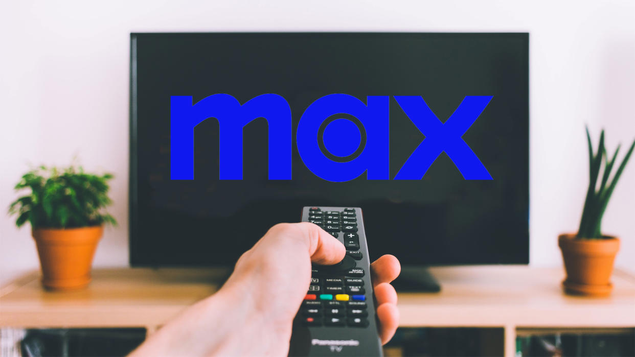  The Max streaming logo on a TV . 