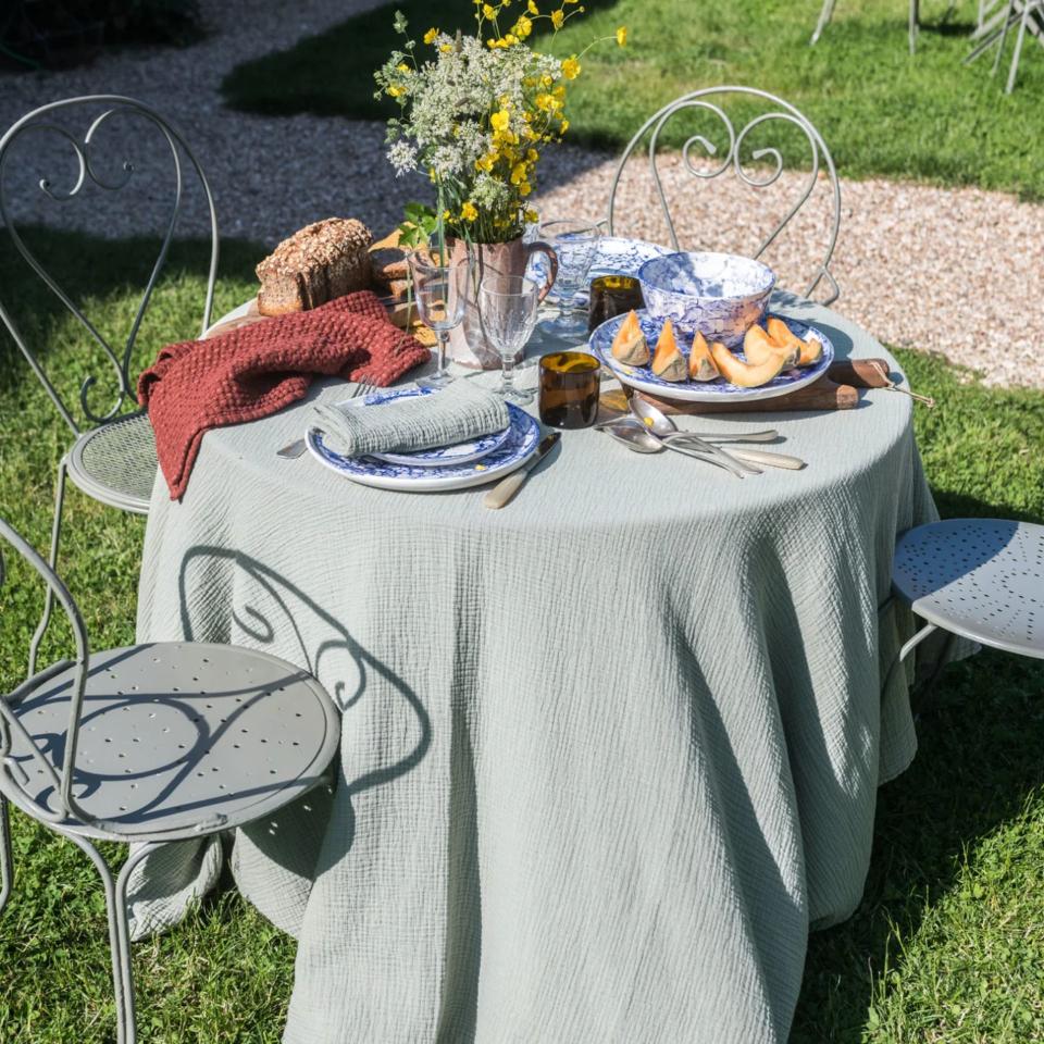 Du vert pour une table d'été champêtre