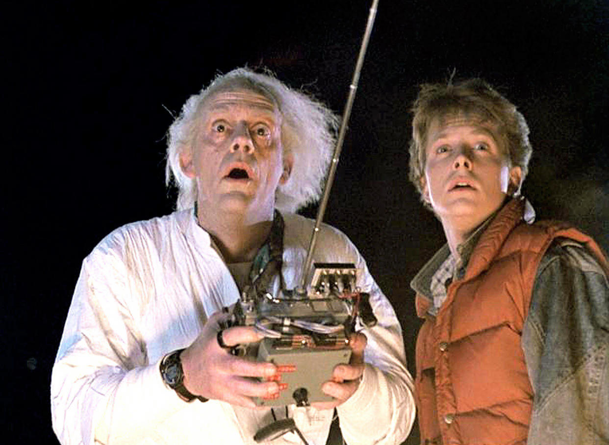 Christopher Lloyd and Michael J. Fox in 1985 film 