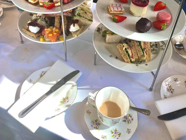 a formal afternoon tea set up in ireland