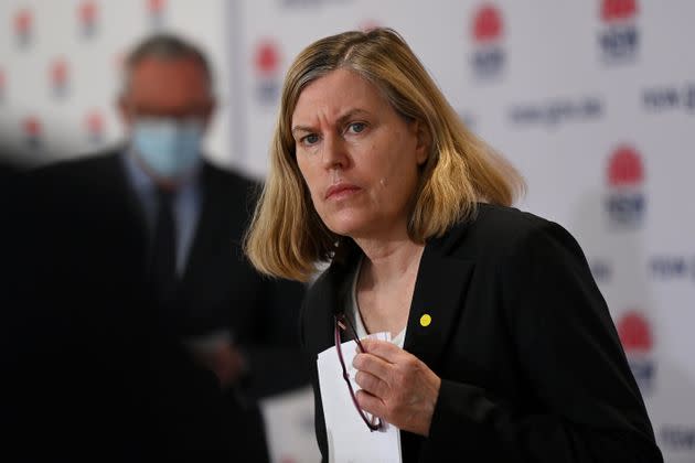 New South Wales' chief health officer Dr Kerry Chant during Thursday's press briefing (Photo: Pool via Getty Images)