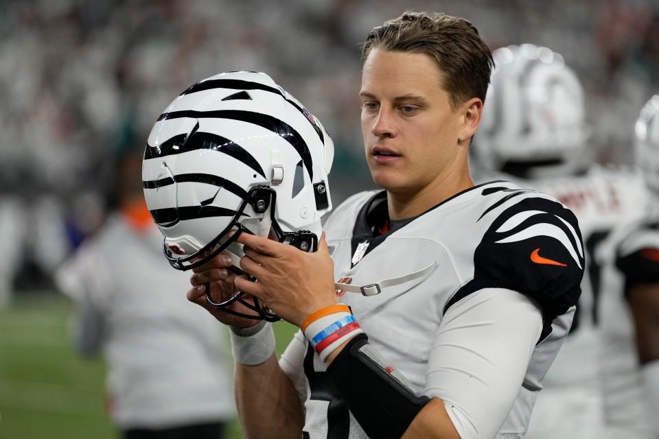 Joe Burrow during the Bengals' Week 4 game against the Dolphins.