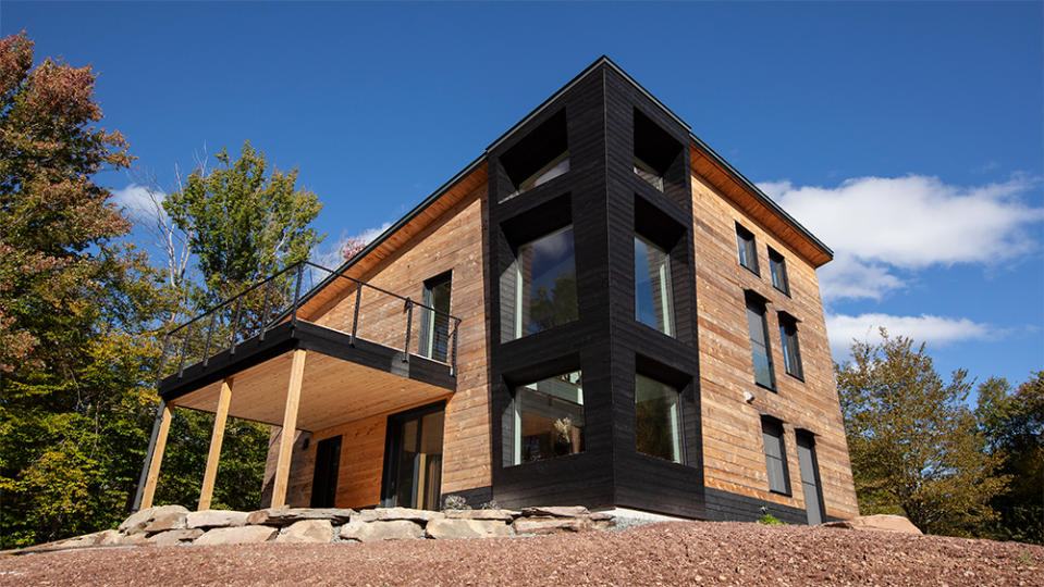 The Catskill Project homes rely heavily on wood as a principal material to minimize carbon emissions. - Credit: Photo: Marcus Brooks