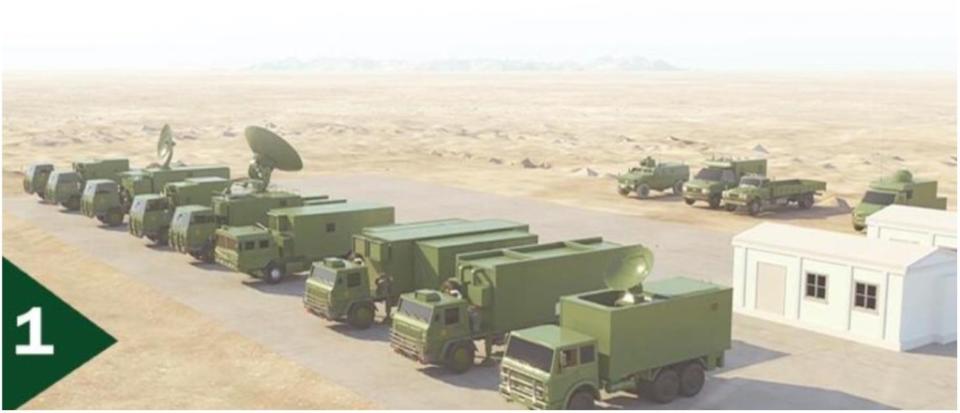 An image taken from a recruiting notice that is said to show ground vehicles assigned to Unit 63660. <em>via CASI</em>