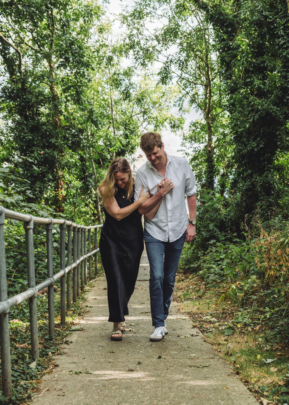 Tatton, pictured with his fiancee Katie, wants to raise awareness of sepsis. (Tatton Spiller/SWNS)