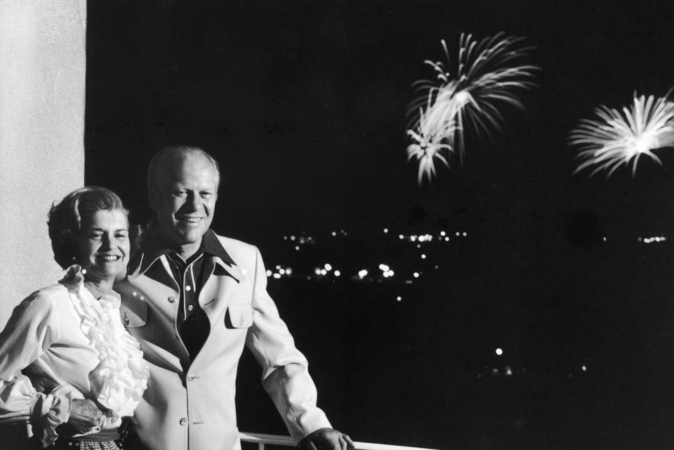 fireworks on white house balcony