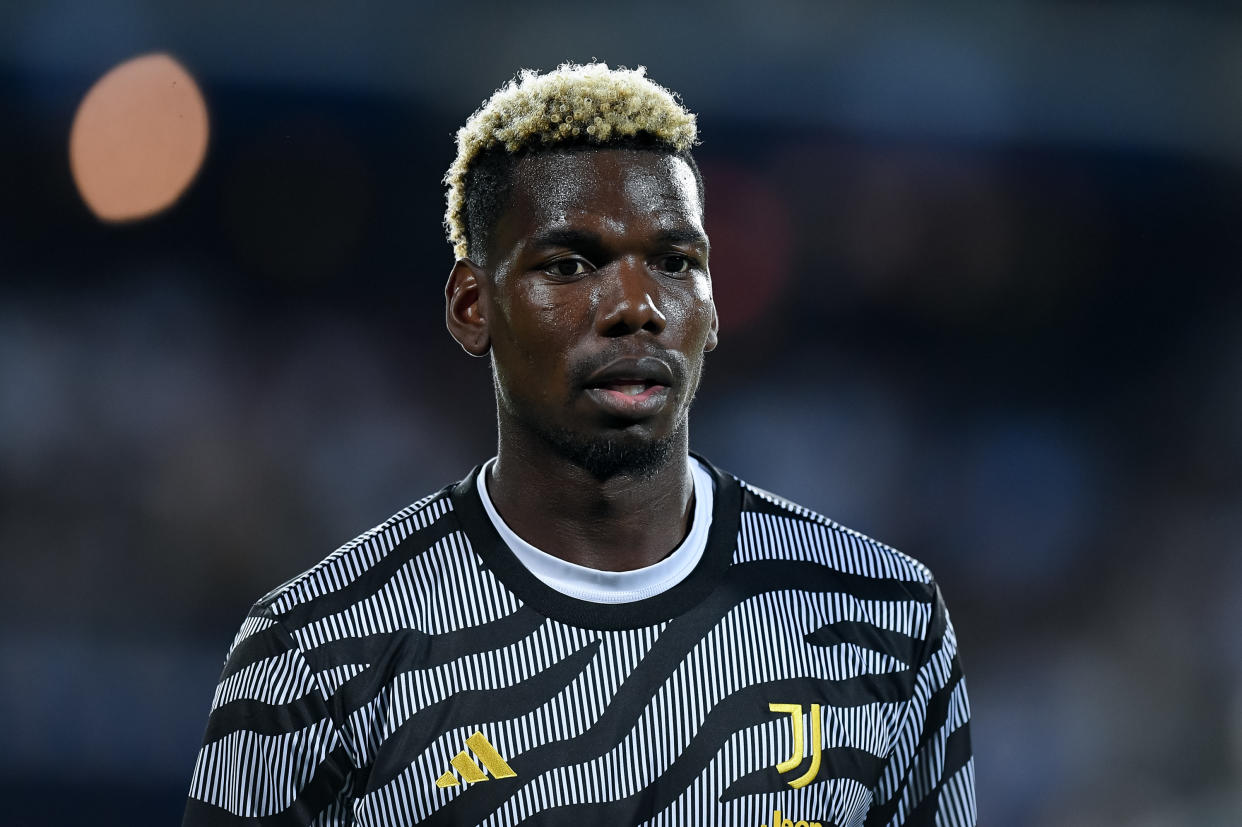 Paul Pogba of Juventus FC looks on during the Serie A Tim match between Empoli FC and Juventus FC at Stadio Carlo Castellani on September 3, 2023 in Empoli, Italy. (Photo by Giuseppe Maffia/NurPhoto via Getty Images)