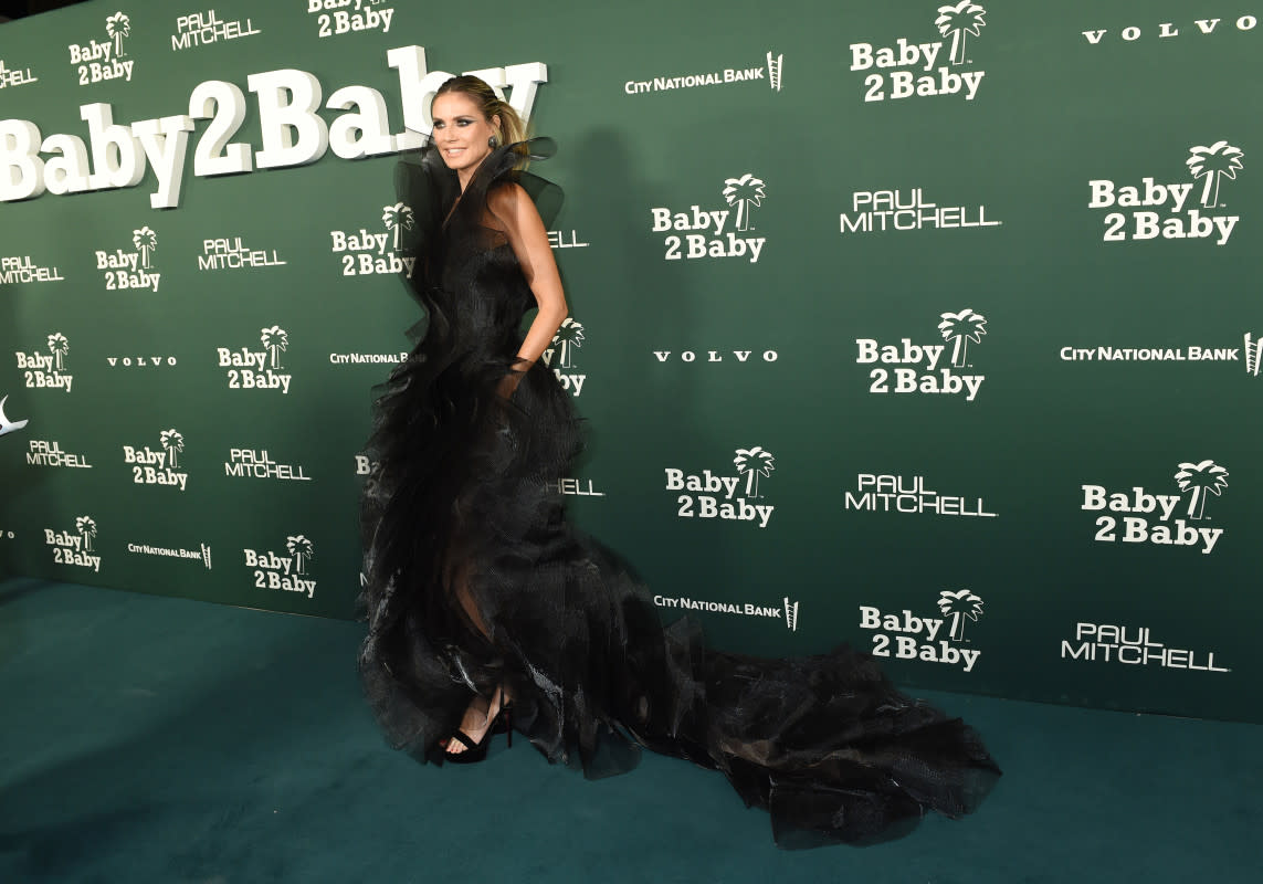 Heidi Klum at the 2023 Baby2Baby Gala held on Nov. 11, 2023, in Los Angeles, Calif.<p>Gilbert Flores/Variety via Getty Images</p>