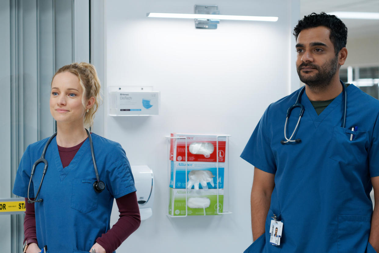 Laurence Leboeuf and Hamza Haq in Transplant Season 4, premiering on CTV Oct. 6 at 9:00 p.m. ET