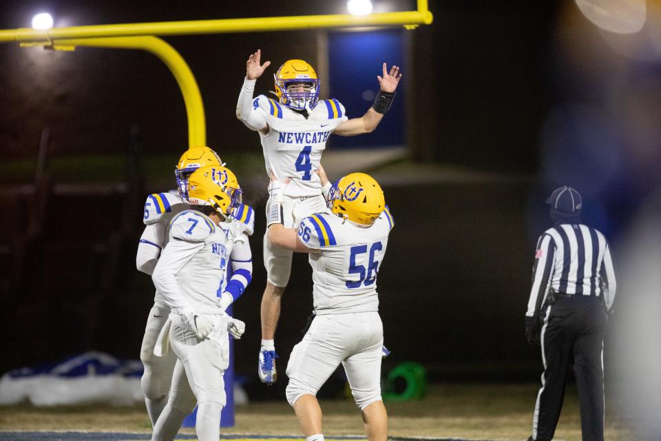 Newport Central Catholic senior Luke Runyon (4) was local 1A player of the year in addition to getting a spot in the Top 26 as he led NCC to the 1A state semifinals.