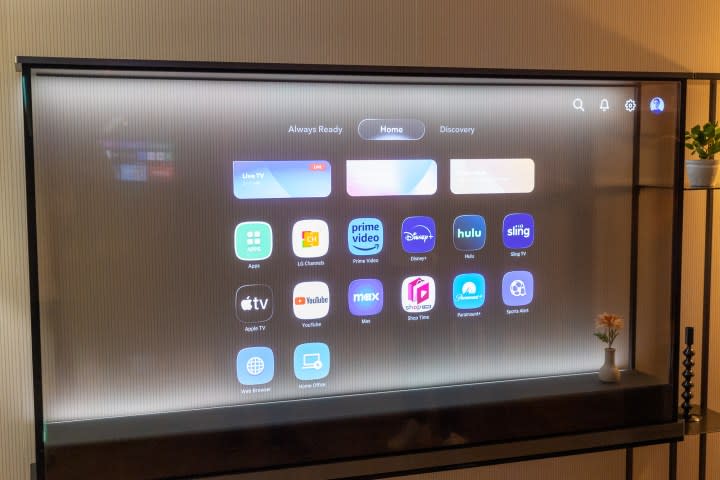 The LG Signature OLED T seen at CES 2024.