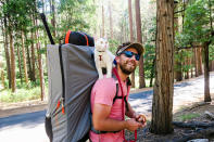 <p>Hitching a ride in Yosemite National Park in California’s Sierra Nevada mountains. (Photo: Our Vie / Caters News) </p>