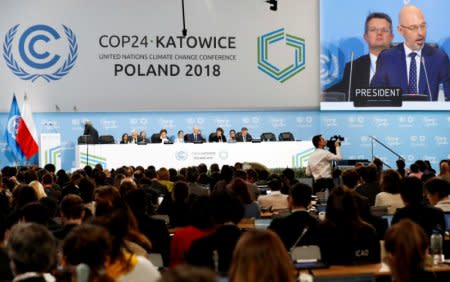 COP24 President Michal Kurtyka speaks during a final session of the COP24 U.N. Climate Change Conference 2018 in Katowice, Poland, December 15, 2018. REUTERS/Kacper Pempel