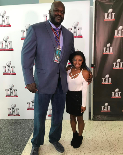 Shaquille O’Neal and Simone Biles