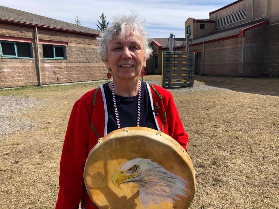 Imelda Perley is one of the executive producers of the film, and says she has a personal and emotional connection with the river, because her name was taken away and changed by descendants of colonizers as well. (Myfanwy Davies/CBC - image credit)