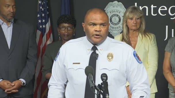 PHOTO: Chief Gerald Smith provides an update on a thwarted mass shooting that was allegedly planned for a Fourth of July celebration, July 6, 2022. (WRIC)