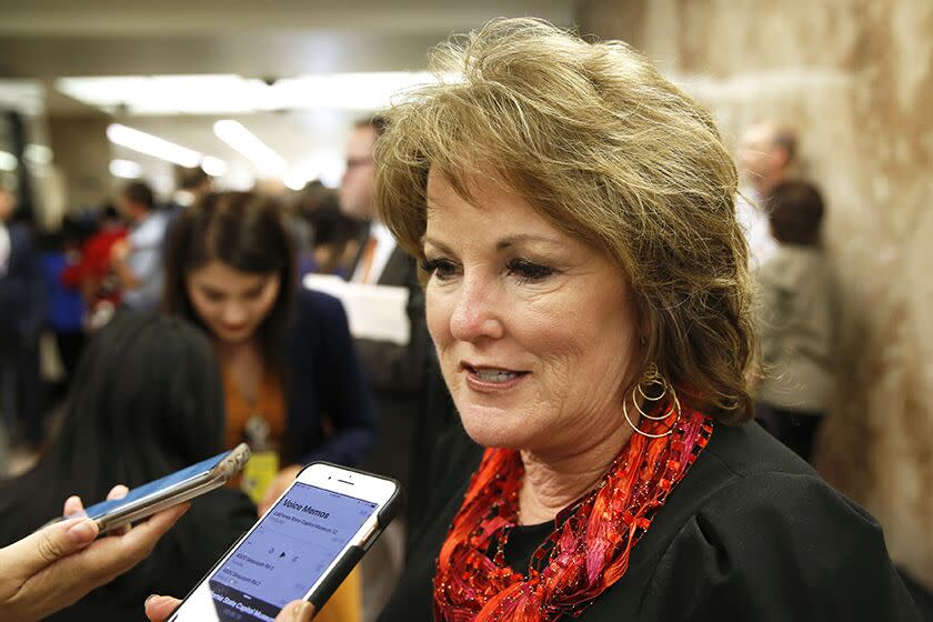 State Sen. Shannon Grove (R-Bakersfield), shown in 2019, was ousted as the upper house's Republican leader on Wednesday.