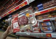 Meat products are displayed at the Asda superstore in High Wycombe, Britain, February 8, 2017. REUTERS/Eddie Keogh