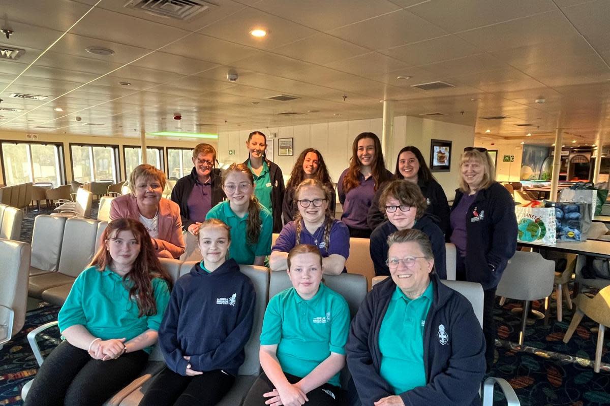 Girls' Brigade aboard the ferry <i>(Image: Supplied)</i>