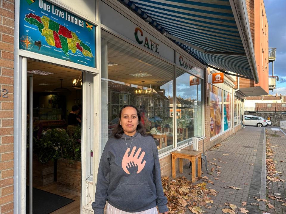 Help is being given through donations held at Cafe Conscious which joint owner Deniece Dixon opened after the evacuation (Alex Ross)