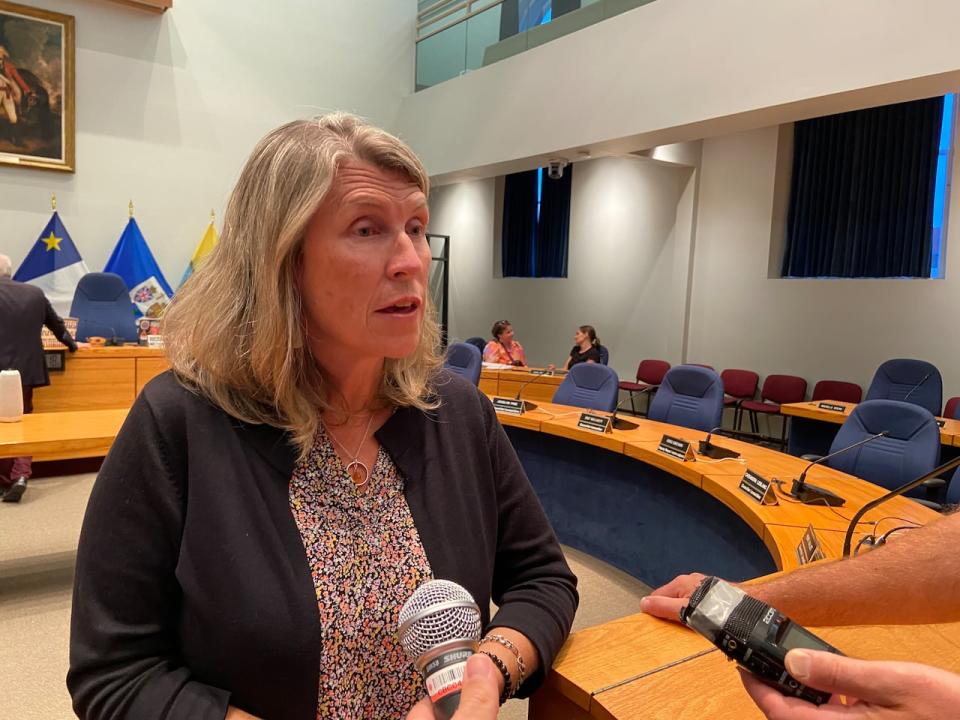 Fredericton Mayor Kate Rogers says city staff are looking at ways to make the work of its planning advisory committee members less political. 'I want to make their experience as positive as possible.' (Aidan Cox/CBC - image credit)