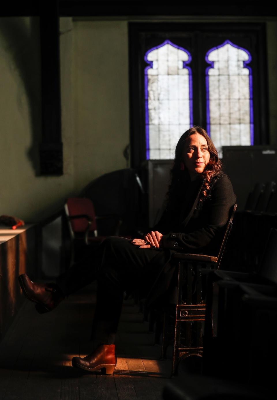 Sitting atop the choir section, Star Auerbach, project developer has plans for a airbnb-style boutique hotel at the former Highland United Methodist Church. Guests would check-in themselves, though help and services will easily reached by phone. The location of the church is walkable to the dozens of restaurants, shops and bars on Bardstown Road.