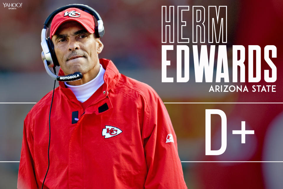 Arizona State: Herm Edwards, D+