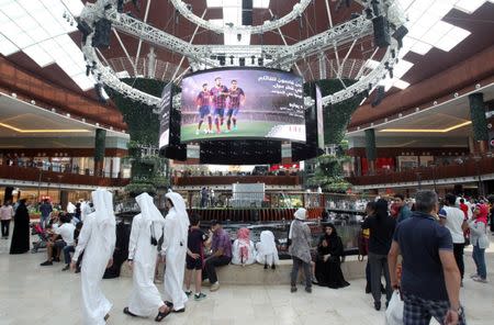 People walk in Mall of Qatar in Doha, Qatar July 5, 2017. Picture taken July 5, 2017. REUTERS/Naseem Zeitoon