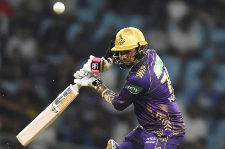 Kolkata Knight Riders' Sunil Narine played another blistering innings on Sunday (-)