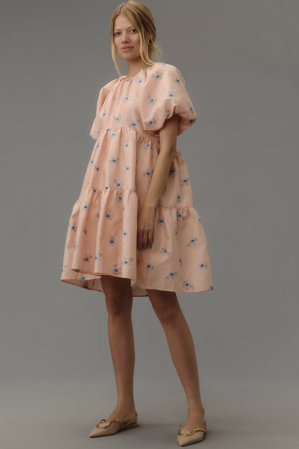 Endless Rose Puff-Sleeve Mini Dress (Photo via Anthropologie)