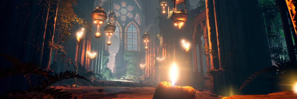 'Cathederal' virtual set for 'Percival' designed by Jack Eaves, Frederic Fitzpatrick, Elliot Staker.