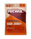 <p><strong>Prevail Beef Jerky</strong></p><p>prevailjerky.com</p><p><strong>$7.99</strong></p><p><a href="https://prevailjerky.com/collections/beef-jerky/products/teriyaki-beef-jerky" rel="nofollow noopener" target="_blank" data-ylk="slk:BUY NOW;elm:context_link;itc:0;sec:content-canvas" class="link ">BUY NOW</a></p><p>Testers liked that Prevail had interesting flavors, they weren't so overwhelming. The Umami was chewy (not too hard in texture) and just the right amount of sweet and smoky, while the Lemongrass was subtly in the Thai zone. Also cool: The brand uses 100% grass-fed beef, and coconut sugar (the Original flavor has 4g/serving), which is good for paleo dieters. And for those with allergies and sensitivities, it is also gluten-free, safe for celiac sufferers, soy-free and cane sugar-free too, with no added hormones, no added nitrates or preservatives.</p>