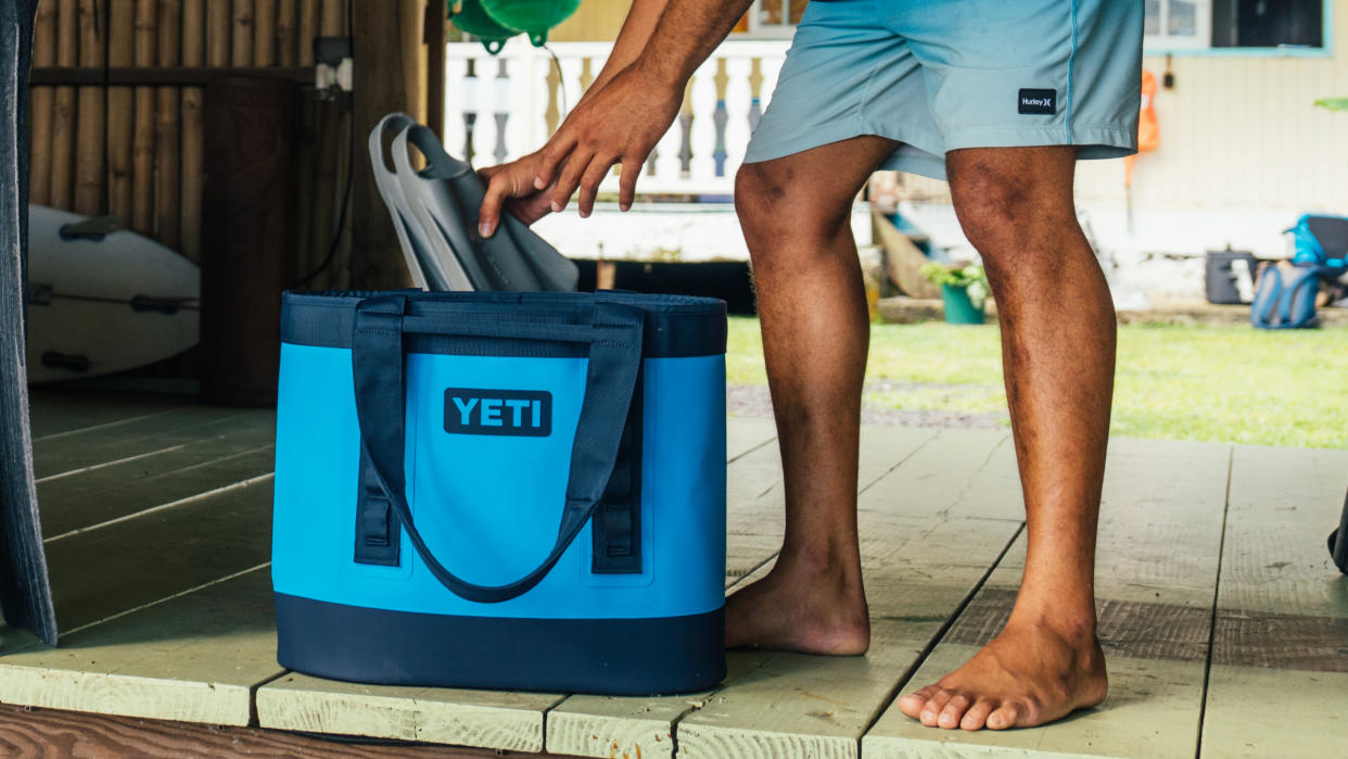  Yeti Camino bag in Big Wave Blue. 