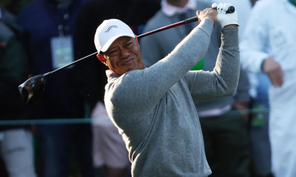 <span>Tiger Woods hit 72 on his second round at Augusta on Friday.</span><span>Photograph: Mike Segar/Reuters</span>