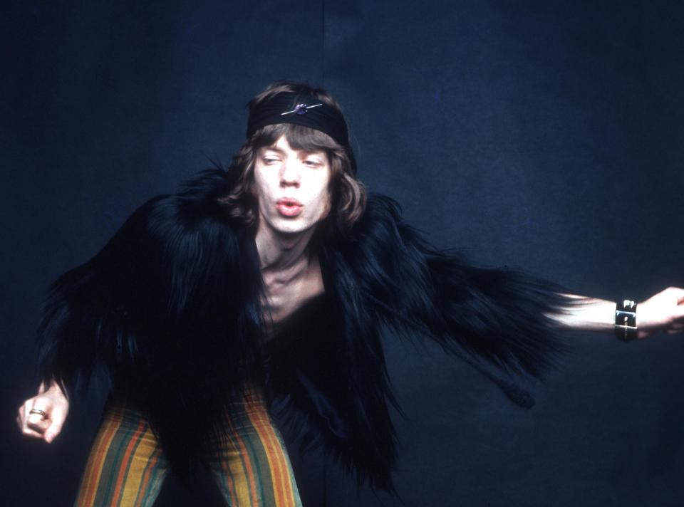 CIRCA 1969: Singer Mick Jagger of the rock and roll band 'The Rolling Stones' poses for a portrait session in circa 1969. (Photo by Michael Ochs Archives/Getty Images)  