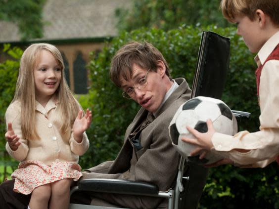 Ongoing debate: Eddie Redmayne in ‘The Theory of Everything’ (Universal Pictures)