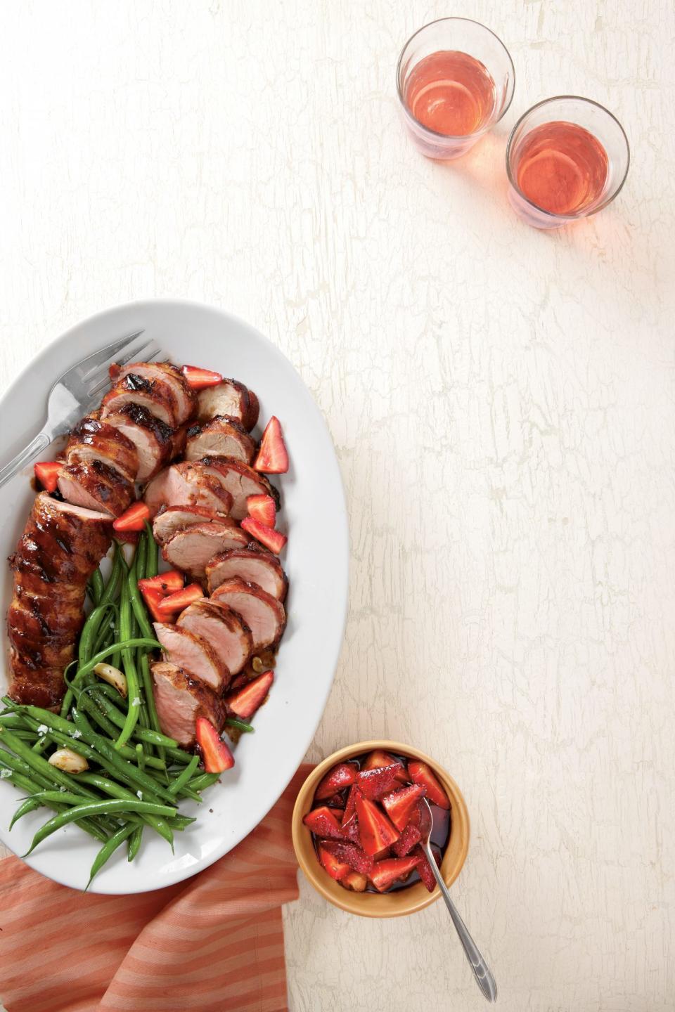 Pork Tenderloins with Balsamic Strawberries