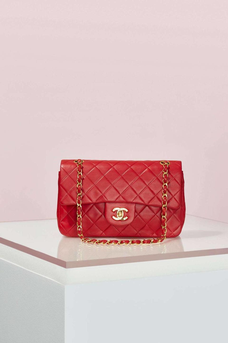 <p>We know we can never afford it but we had to include this Chanel number because we just love to look at it. Hey, a girl can dream.<i> <a href="http://www.nastygal.com/vintage/vintage-chanel-255-red-leather-bag?currency_code=GBP&country_code=GB&gdftrk=gdfV27603_a_7c1215_a_7c5853_a_7c61510_d_VIAGE_d_ONE&gclid=CIjcwvS51ssCFQoW0wodHRwOGw" rel="nofollow noopener" target="_blank" data-ylk="slk:[Chanel, £2,933];elm:context_link;itc:0;sec:content-canvas" class="link ">[Chanel, £2,933]</a></i></p>