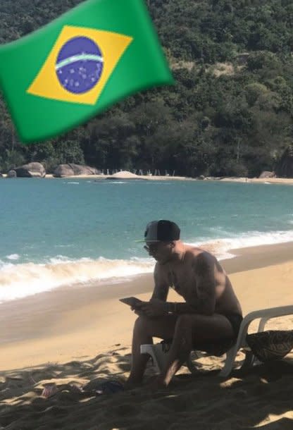 El Polaco, relajado en Brasil. Foto: Instagram.com/elpolaco_oficialsolyalma/