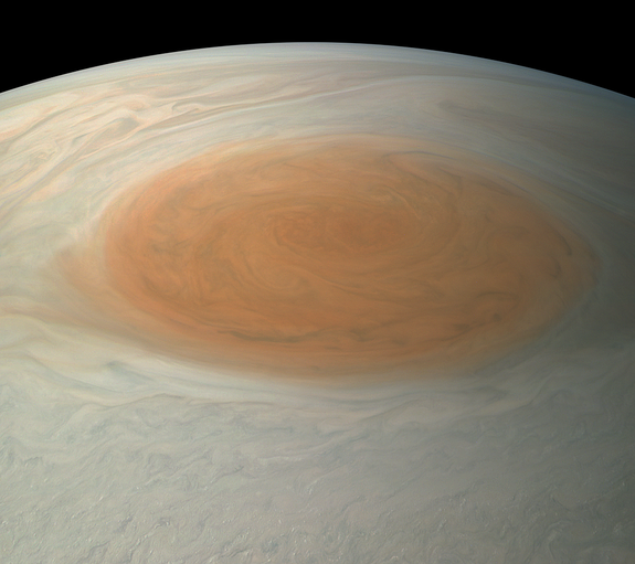 The Great Red Spot as we usually see it.