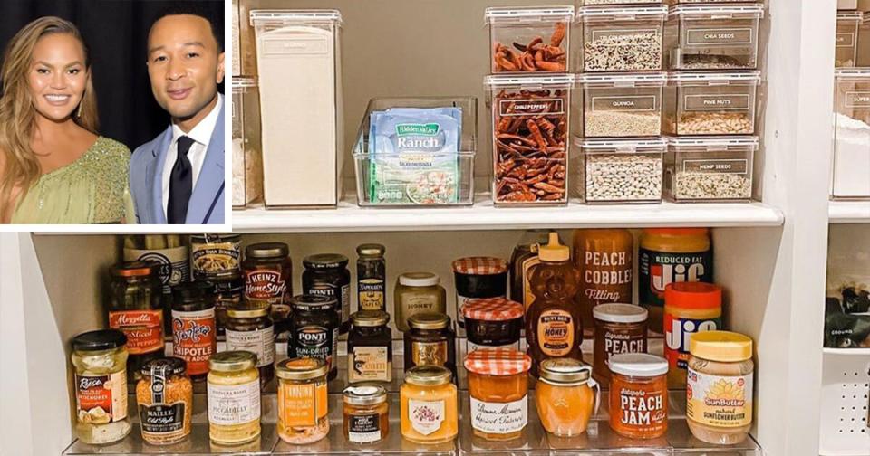 Inside Chrissy Teigen's Perfectly Organized Pantry — Plus More Celebs with Hyper-Organized Homes