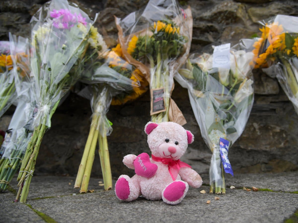 Floral tributes to the victims of the Plymouth shooting in August 2021 (Getty)