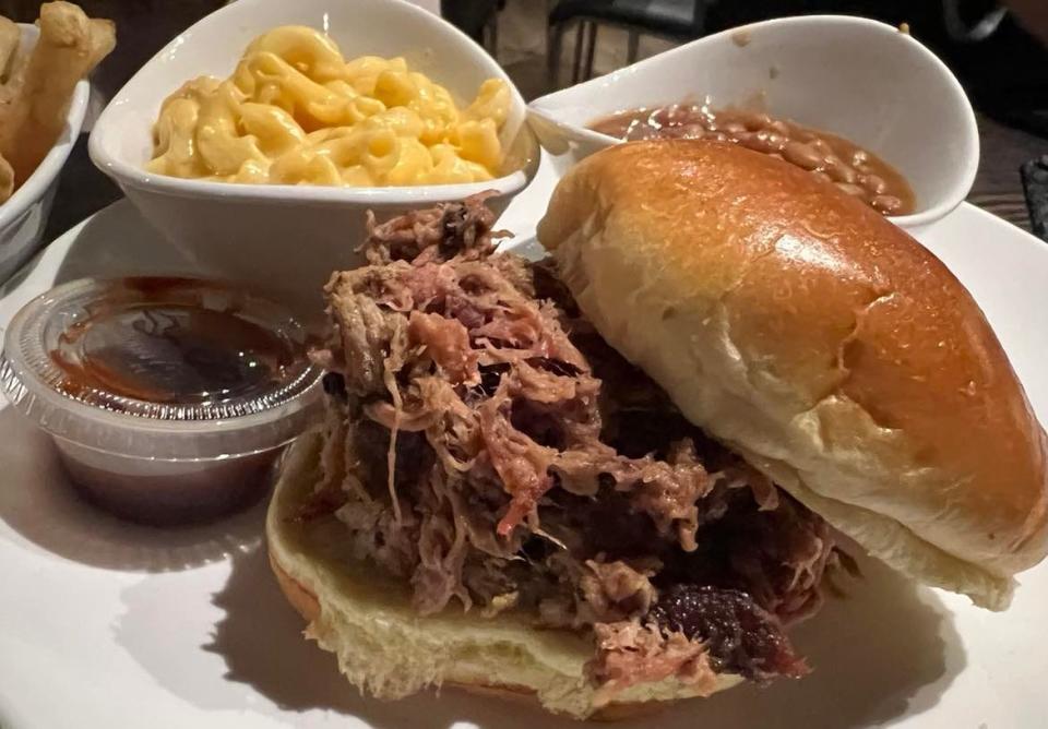 The Nook Smokehouse & Grille features classic barbecue items, including ribs, brisket and pulled pork sandwiches. The restaurant is an offshoot of the Up in Smoke barbecue food trailer and catering business.