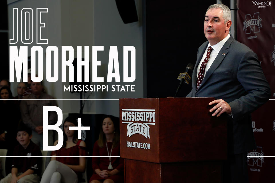 Mississippi State: Joe Moorhead, B+