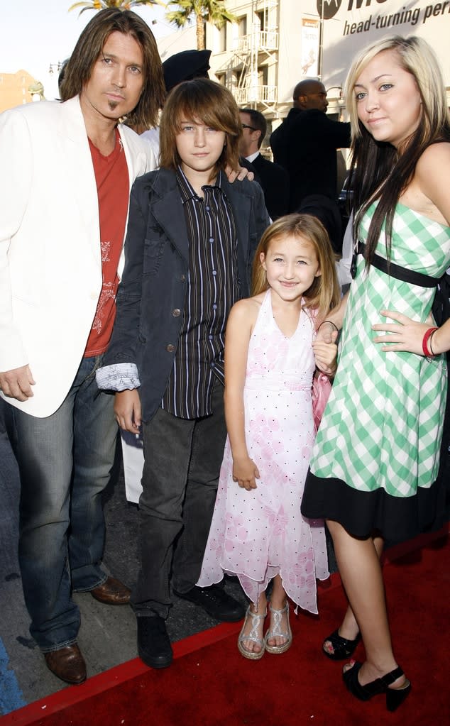 <p>Trish and Billy Ray's youngest, daughter <a href="https://www.eonline.com/news/noah_cyrus" rel="nofollow noopener" target="_blank" data-ylk="slk:Noah Cyrus;elm:context_link;itc:0;sec:content-canvas" class="link "><strong>Noah Cyrus</strong></a>, was born Jan. 8, 2000.</p>