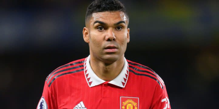 Casemiro during the Premier League match between Chelsea and Manchester United at Stamford Bridge, London, October 2022. Credit: Alamy