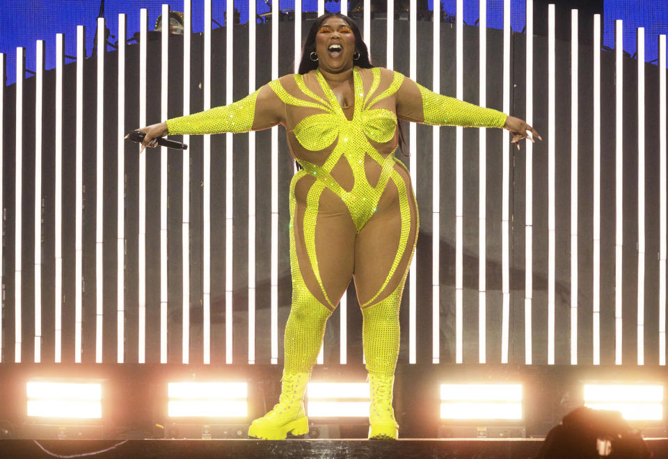 <p><a href="https://people.com/tag/lizzo/" rel="nofollow noopener" target="_blank" data-ylk="slk:Lizzo;elm:context_link;itc:0" class="link ">Lizzo</a> performs for her fans at the Mercedes-Benz Arena in Berlin, Germany, on Feb. 28. </p>
