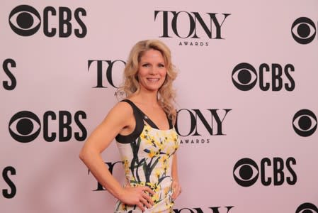 Actor Kelli O'Hara, Best Leading Actress in a Musical nominee, arrives for the 2019 Tony Awards 'Meet The Nominees' Press Reception in New York
