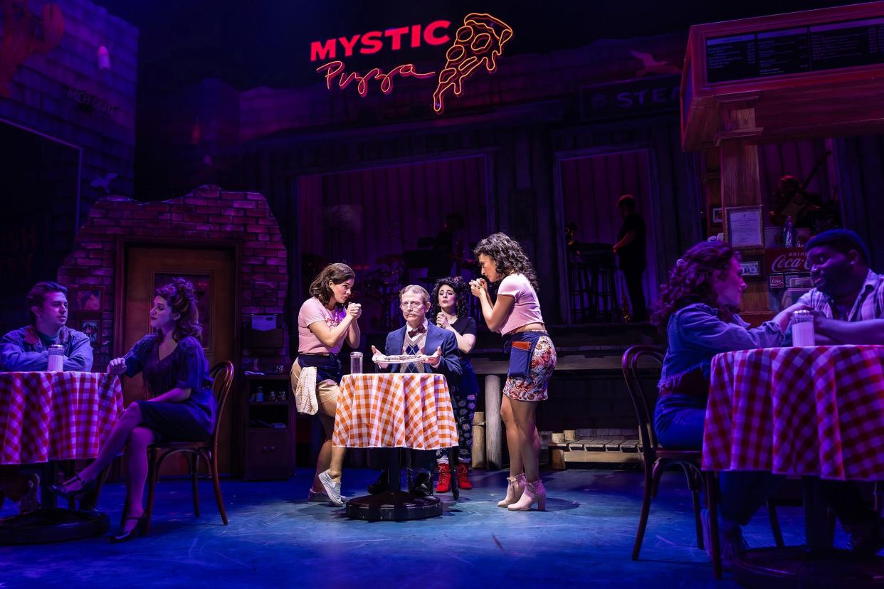 "Mystic Pizza," a 2021 musical based on the 1988 film with Julia Roberts and Matt Damon, comes to the Kravis from May 13-18.
